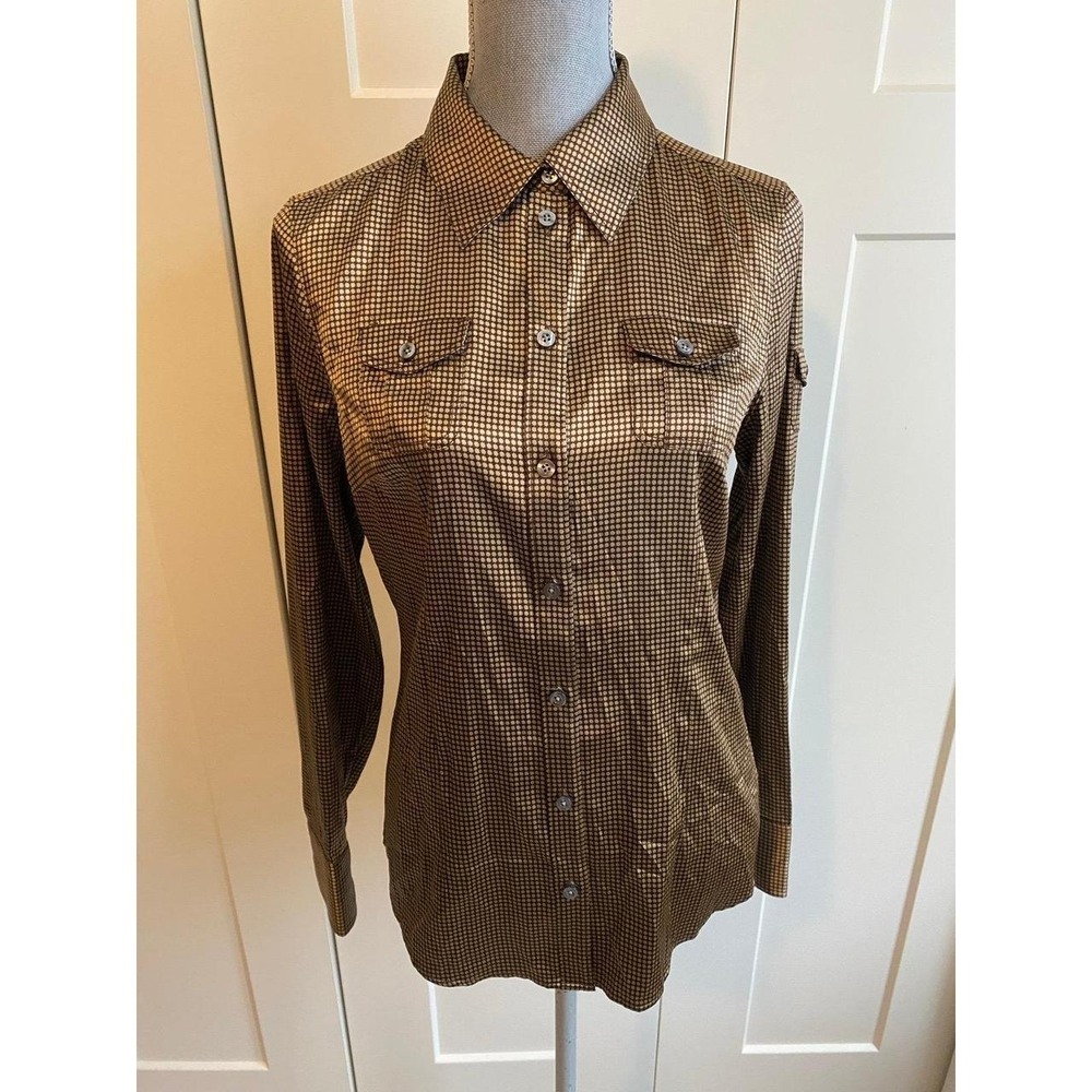 Martin + OSA Silk Blouse Glamoratti Old Money Small Button Up Quiet Lux R1